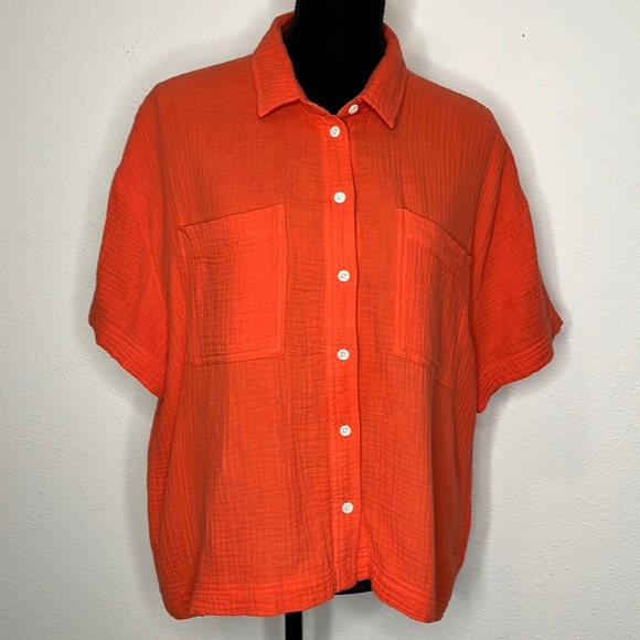 Madewell Tops - Madewell size Large lightspun beachside  button up top